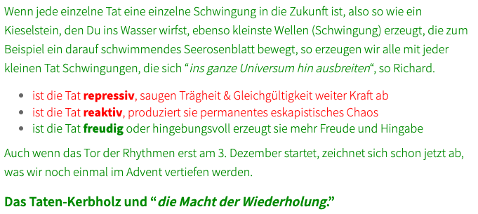 Die Macht der Wiederholung