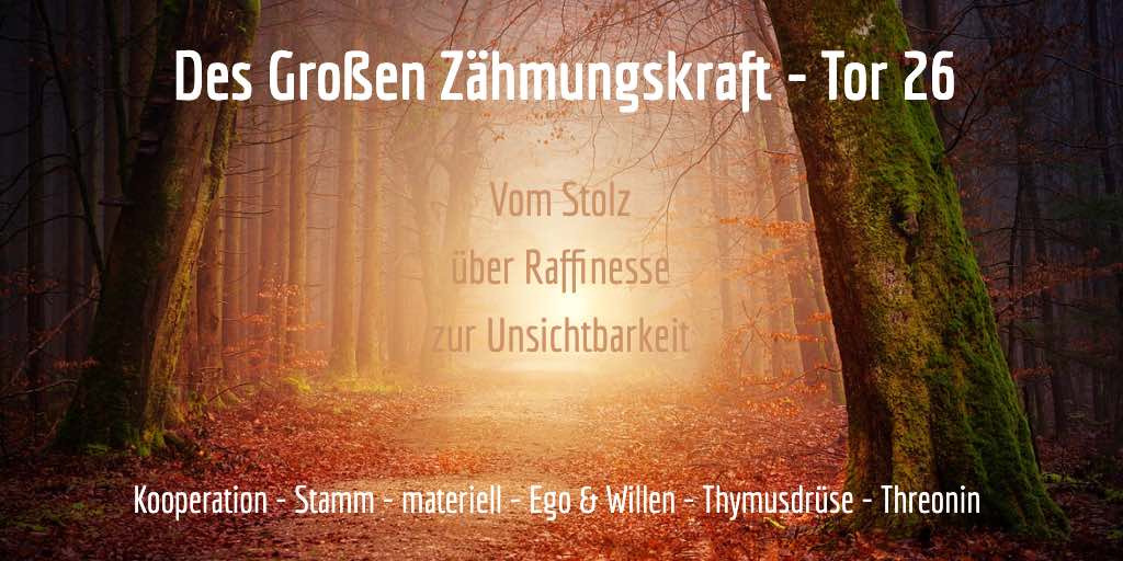 Human Design Tor 26 - Taktik