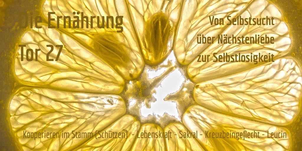 Human Design Tor 27 - Fürsorge - Ernährung