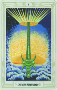 Crowley-Toth Tarot - As der Schwerter - Human Design Tor 26